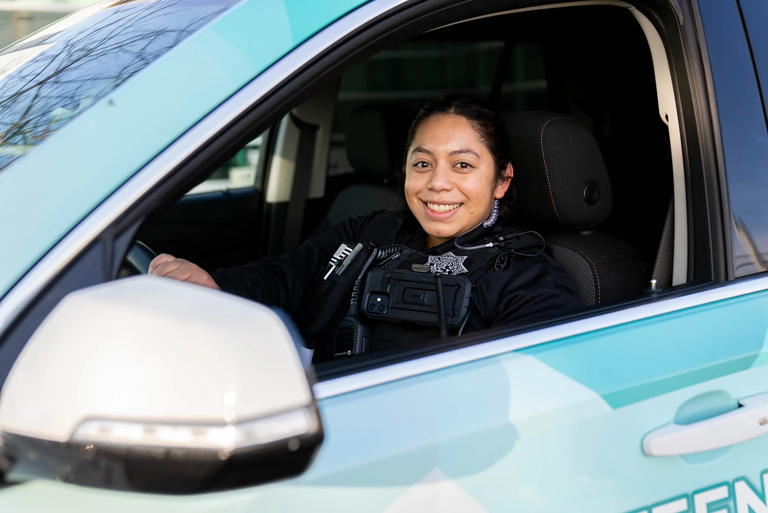 San Joaquin Probation Officer driving